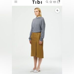 Tibi sculpted cotten pitch skirt nwt sz 8